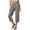 Grey, variant on NinXxx Women's Wide Leg Breathable Blend Cropped Trousers Travel Work Black M