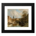 thumbnail image 2 of Johannes Christiaan Karel Klinkenberg 22x20 Black Modern Framed Museum Art Print Titled - View of the Singel and the Bloemmarkt Near the Munt, Amsterdam, 2 of 5
