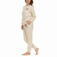 thumbnail image 2 of Keith Haring Women's 2 Piece Super Soft Luxurious Fleece Lounge Pajama Set, Long Sleeve Crew and Jogger (Tan Medium), 2 of 7