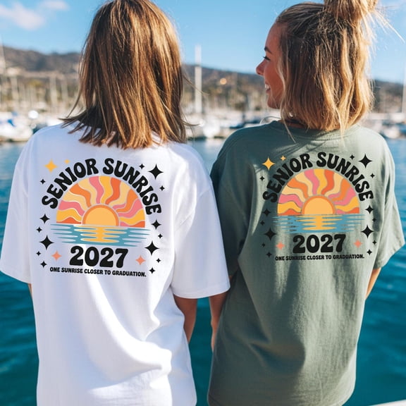 Senior Sunrise 2027 Shirt Class Of 2027 Seniors Tee Senior Graduation Gift New Senior Top
