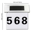thumbnail image 3 of asddcavvf Solar Number Plaque Light Stainless Steel Solar Doorplate Number Lamp Outdoor Address Plaque Light Solar Light For Gate Fence Valentines Door Decorations Welcome Sign for Front Door, 3 of 8