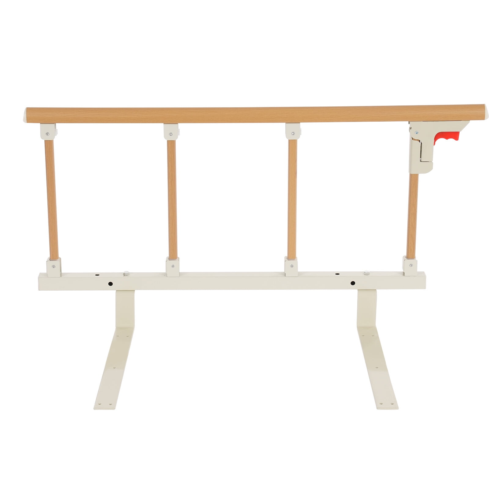 Wooden Printing Foldable Bed Rail Bed Rails Elderly Adults Safety Bed Rail for Single Double Queen King or Bunk Beds (Yellow Woodgrain Color)