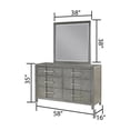 thumbnail image 3 of Modern Style 6-Drawer Dresser Made with Wood in Gray finish, 3 of 14