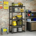 thumbnail image 2 of Ktaxon 40" W Wire Shelving, Heavy Duty Garage Kitchen Storage Shelves, Adjustable Metal Shelving Unit, Industrial Rack Load 2500LBS for Pantry Basement, Black, 2 of 9