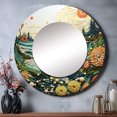 thumbnail image 1 of Designart "Beach Tidepool Euphony Pointillism I" Beach & Ocean Round Mirror Wall Décor Country - Large Green Round Mirror - Round Mirror 23" x 23" Inch, 1 of 5
