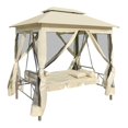 thumbnail image 2 of Porch Swing Inlife Convertible Bench Swing in Garden and Patio Cream White, 2 of 8