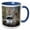 Blue/White, variant on 3drose, Heaven on Earth Can Be Found in the Tennessee Mountains Inside This Rural Cabin in the Snow, 11oz Two-tone Green Mug