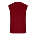thumbnail image 5 of Mens Big Tall Tank Shirts Tops Athletic Blouses Quick Dry Casual Retro Muscle Sleeveless V Neck Solid Color Vacation Beach Gym Workout Shirts Summer Saving Clearance, 5 of 6