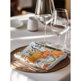thumbnail image 6 of Fall Pumpkin Cloth Napkins Set of 4 Reusable Dinner Napkins, Orange White Thanksgiving Maple Leaf Cocktail Napkin Washable Table Napkins for Wedding/Holiday Party/Baby Shower 20"x20", 6 of 7