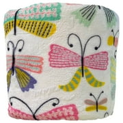 The Big One Plush Butterfly Pattern Oversized Throw Blanket, 5 ft x 6 ft