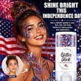 thumbnail image 3 of Clearance! 4th of July Glitter Stick, Patriotic Red White and Blue Face Hair Body Glitter Stick, 250th Birthday USA Flag Makeup, 4th of July Outfits Accessories for Kidults Women Men(A), 3 of 9