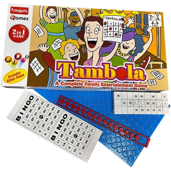 Tambola Bingo Game Set for Family & Social Gatherings, Complete Housie Board Game with Cards, Tokens & Number Board, Indoor Party & Group Game