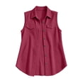 thumbnail image 6 of Women's Vintage Solid Color Button Fashion Casual Lapel Cardigan Jacket Top For Everyday Style, 6 of 8