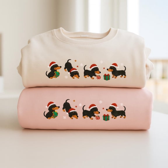 Merry Christmas Embroidered Sweatshirt, Pink Aesthetic Holiday Crewneck, Cute Pastel Xmas Tree Sweater, Winter Girl Gift Idea