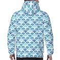 thumbnail image 7 of Naloa Blue Fish Scale Texture Men's Casual Hooded Collar Drawstring Hoodies Pullover Sweatshirts Casual Long Sleeve Shirts-3X-Large, 7 of 7
