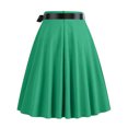 thumbnail image 3 of Women's Solid Color Waistband Skirt - Cute Sweet A-Line Ribbon Party Casual, 3 of 3