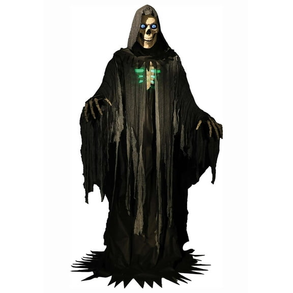 Seasonal Visions Towering Reaper Animated Prop 10' Halloween Animatronic Lifesize, Black, One Size