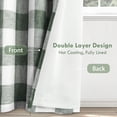 thumbnail image 2 of DriftAway Buffalo Plaid Check Curtains Woven Plaid Pattern Lined Blackout Thermal Insulated Window Curtain Grommet 2 Layers 2 Panels 52 Inch by 96 Inch Loden Green, 2 of 8