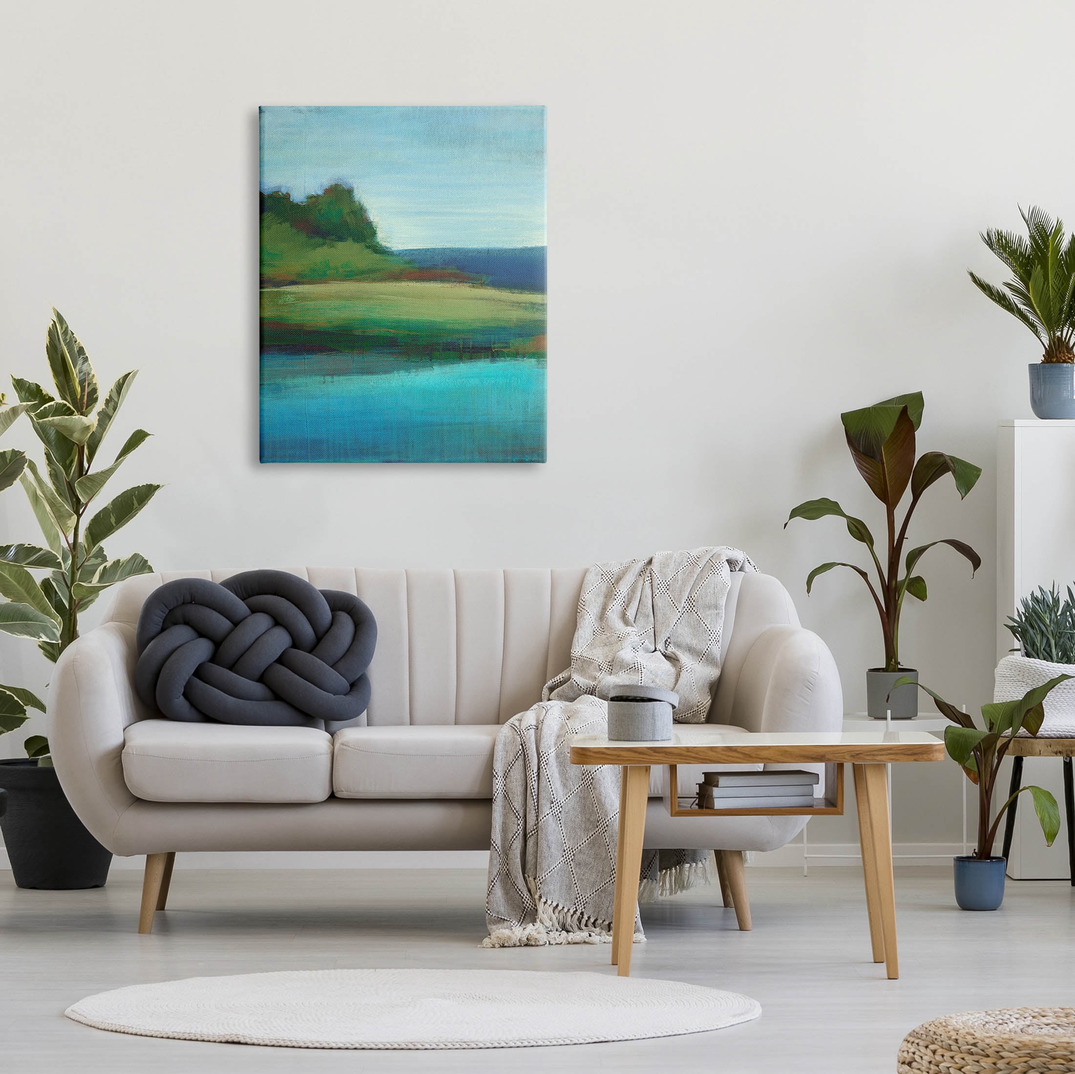 Stupell Industries Soft Rainy Lake Landscape Painting Gallery Wrapped Canvas Print Wall Art, Design by Stacy D'Aguiar