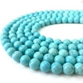 thumbnail image 1 of Blue Turquoise Beads Round 8mm Gemstone Loose Beads for Jewelry Making (45-48pcs/strand), 1 of 1