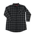 thumbnail image 2 of LazyOne Button-up Sleep Shirt, Flannel Nightshirts for Women, Grey Plaid, 2 of 6
