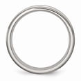 thumbnail image 2 of White Stainless Steel Ring Band Wedding Grooved Comfort, 2 of 5