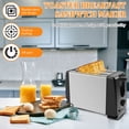 thumbnail image 3 of Wekvgz 2Pcs 2 Slice Toaster Compact 2 Slots Toaster with 6 Browning Levels and Pause Button Stainless Steel Breakfast Toaster Multifunction Toaster for Toast Crumpets Small Breads, 3 of 10