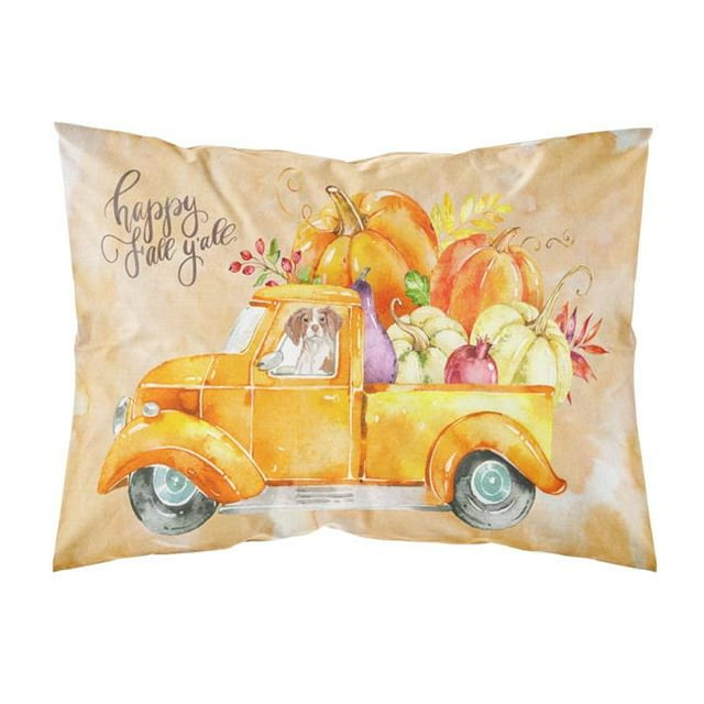 Carolines Treasures CK2648PILLOWCASE Automne Récolte Brintany Épagneul Tissu Taie d'Oreiller Standard