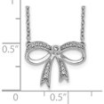 thumbnail image 3 of 14K White Gold Diamond Bow 18 Inch Necklace (18 X 16) Made In India pm3765-010-wa, 3 of 5