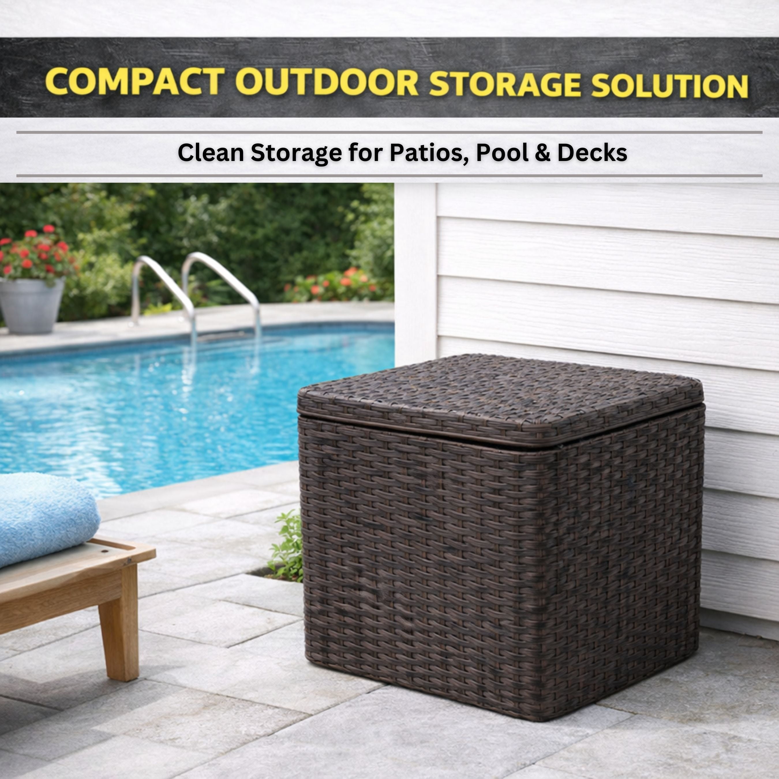 Real Hose Storage Outdoor Garden Hose Storage Holder, Decorative Garden Hose Storage Box, Storage for Garden Tools, Garden Hose, Lawn and Garden Products, 200ft Hose Capacity