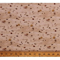 Cotton Sand Footprints Seashells Sea Shells Sand Dollars Starfish Rocks Beach Summer Landscape Medley Cotton Fabric Print by the Yard (290SAND)