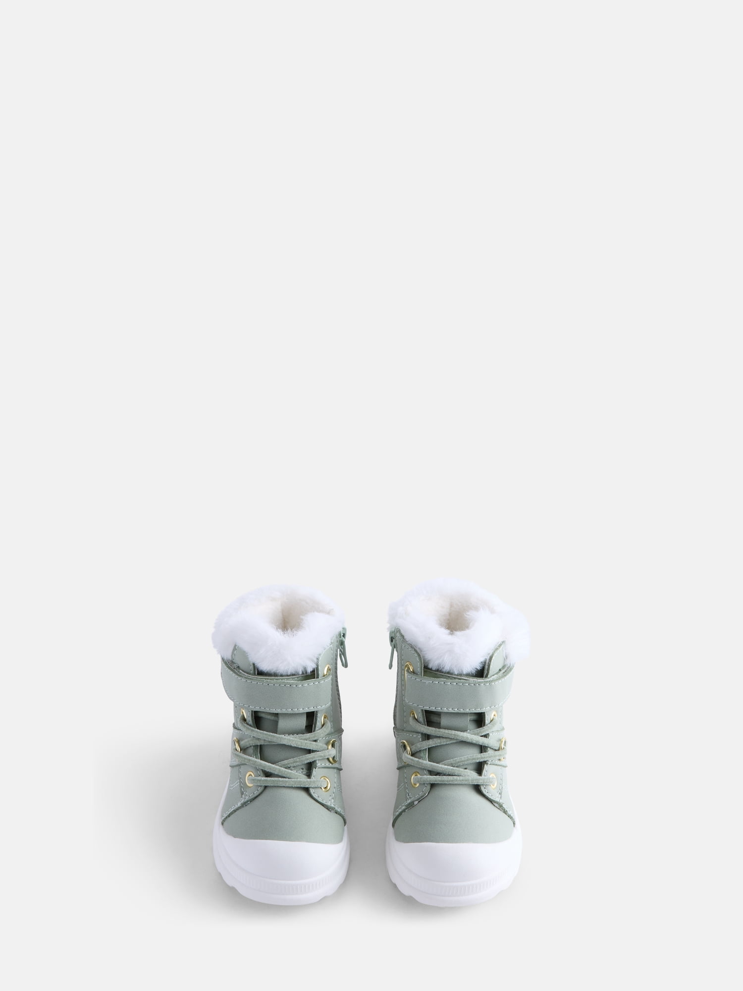 Wonder Nation Baby and Toddler Girls Winter Boots with Faux Fur Lining