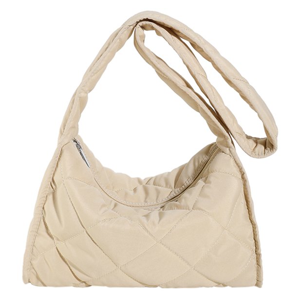 Bolso bandolera acolchado para mujer bolso de hombro suave y acolchado bolso de invierno para niñas de gran capacidad
