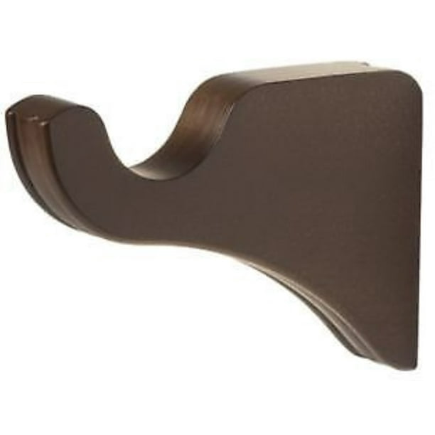 Kirsch Support Bracket for a 13/8" Wood Pole 1 Pair (Mahogany