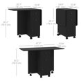 thumbnail image 3 of HOMCOM Foldable Dining Table, Rolling Kitchen Table with Drawers, Cabinet, 3 of 10