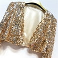 thumbnail image 5 of ZAZYULZ Women's Short Sequin Party Long Sleeve Jacket Party Blazer(Gold,A), 5 of 6