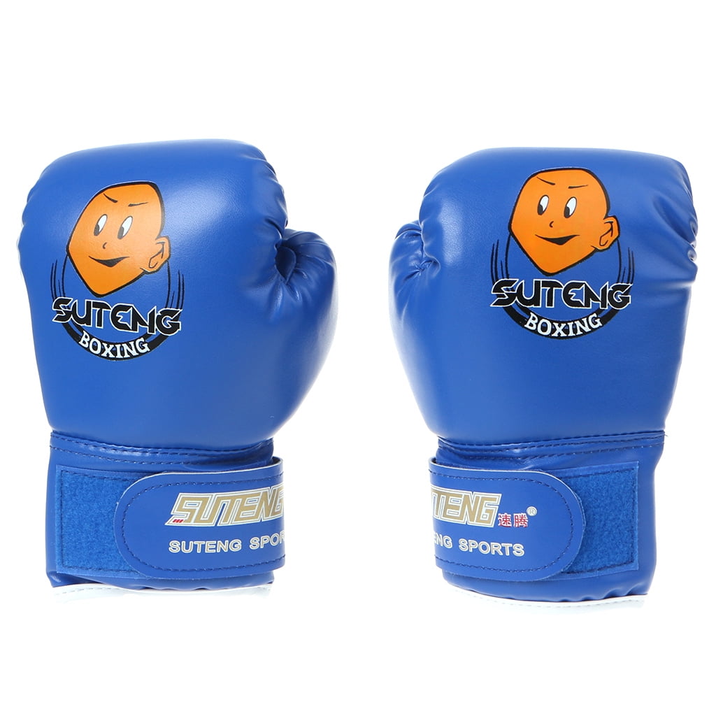 Children Cartoon Punching Bag Sparring Boxing Gloves Training Fight Age 3-12 