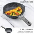 thumbnail image 6 of Country Kitchen Nonstick Frying Pans, 2 Piece Nonstick Cast Aluminum Pan, Black, 6 of 6