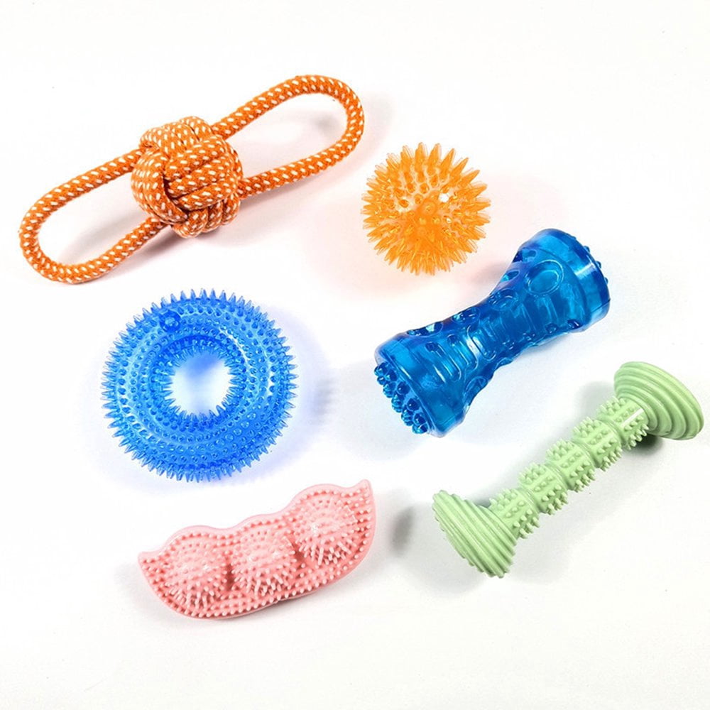 Lot De 3 Jouets à Mâcher Pour Chien – Forme Os 11 Cm, Caoutchouc Résistant, Nettoie Les Dents, Pour Chiens Petits/moyens - 4