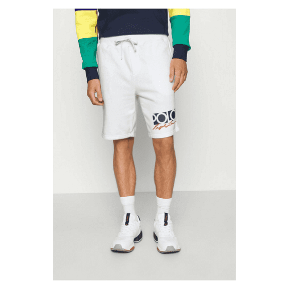 Polo Ralph Lauren 8-Inch Logo Fleece Shorts. White, M