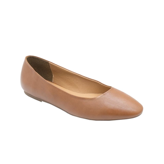 Balerina Flat Para Mujer Salamandra Ajuste Ideal Oficina Tan beige 25