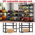 thumbnail image 5 of 40"W Heavy Duty Metal Storage Shelves, 72"H 5 Tier 3000LBS Steel Shelving Unit Black, Adjustable Shelves for Kids Playroom, Bedroom & Garage Storage, 5 Tier-14"D x 40"W x 72"H, 5 of 8