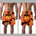 thumbnail image 3 of luoweisi Men's Beach Shorts Quick Dry Swim Trunks with Mesh Lining Maple Leaf Pumpkin L, 3 of 5
