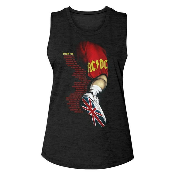 AC/DC AC/DC Leg Black Women's Muscle Tank Top T-Shirt