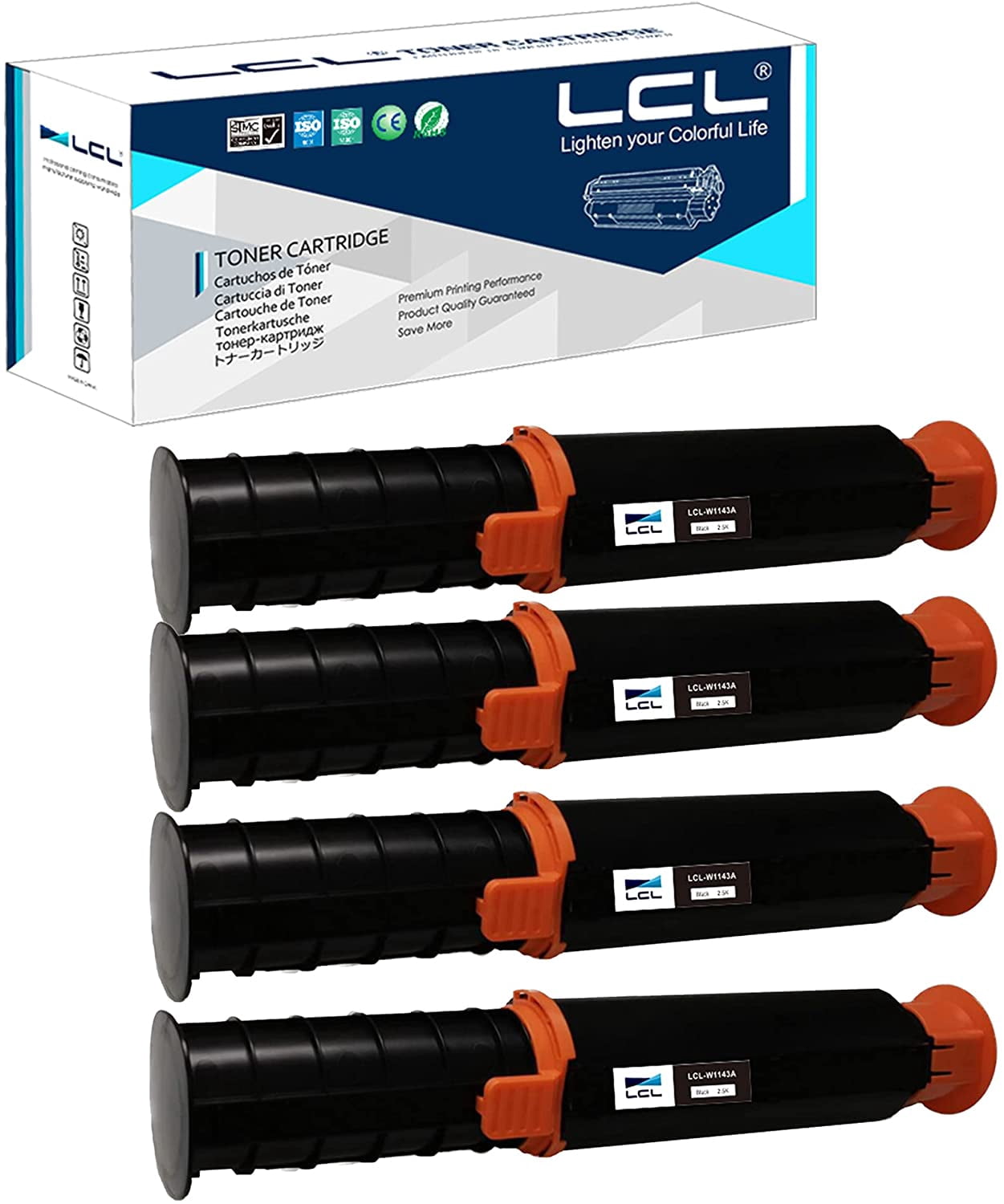 LCL Compatible for HP 143A W1143A W1143AD (4-Pack, Black) Toner Cartridge  for HP Neverstop Laser MFP 1201n 1202w 1202nw | Walmart Canada