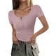 thumbnail image 1 of Camiseta ANRABESS de punto acanalado para mujer, primavera y verano 2025, 1 of 6