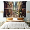 thumbnail image 5 of Bookshelf Tapestry, Digital Illustration of Abstract Design Library in Forest Academic Themed Picture, Fabric Wall Hanging Decor for Bedroom Living Room Dorm, 5 Sizes, Multicolor, by Ambesonne, 5 of 9