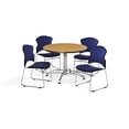 thumbnail image 4 of OFM  Cherry 42-inch Round Break Room Multi Purpose Table with 4 Fabric Chairs, 4 of 5
