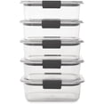 thumbnail image 3 of Brilliance Tritan Plastic Food Storage Containers, BPA-Free, Airtight Lids, Ideal for Lunch, Meal Prep & Leftovers, Set of 5 (3.2 Cup), 3 of 7