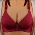 thumbnail image 2 of Eashery Lingerie for Womens Underwire Bra Solid Deep V Women Bra Womens Plus Size Sports Bra Red 90B, 2 of 4